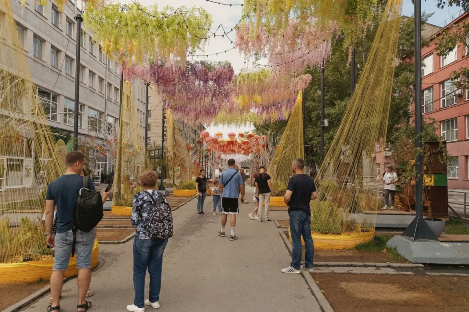 Перекрытие улицы Ленина в Новосибирске из-за форума Дикоросы